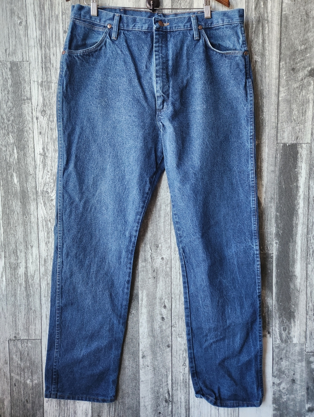 Wrangler 13MWZPW Cowboy Cut Original Fit Mens 38x34 Jeans Blue Denim Western